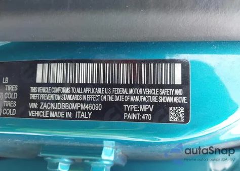 2021 Jeep Renegade Latitude 4X4 из США, поврежденный, VIN ZACNJDBB0MPM46090